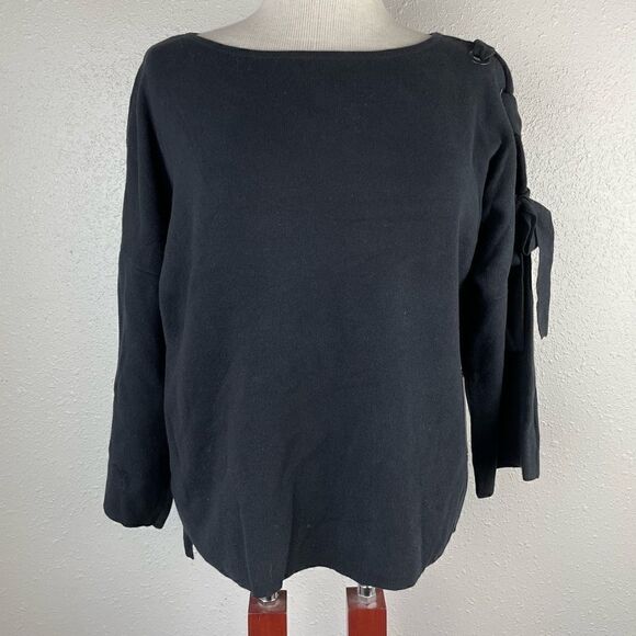 NWT Vince Camuto Black Three Quarter Sleeve Sweater Tip Size S - Picture 3 of 6